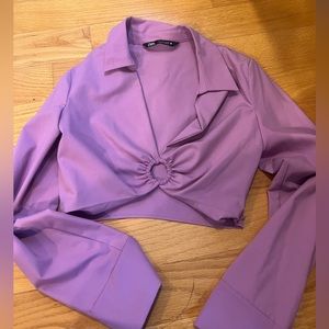 Zara purple shirt